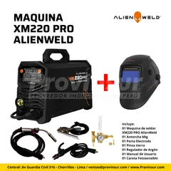 ALIENWELD - MÁQUINA DE SOLDAR XM220 PRO ALIENWELD 220 Amperios + CARETA FOTOSENSIBLE