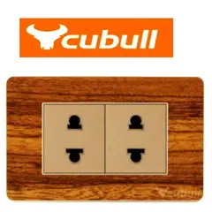 CUBULL - TOMACORRIENTE DOBLE COLOR MADERA CUBULL A4-014