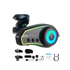 SEISA - Audífonos para casco Moto BT35 Luces RGB Tipo C bluetooth