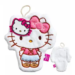 HELLO KITTY - Toalla de Mano Hello Kitty Silueta Microfibra con Colgador