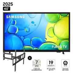 SAMSUNG - Televisor Samsung 40 FHD Smart TV UN40F6000F + Rack Giratorio