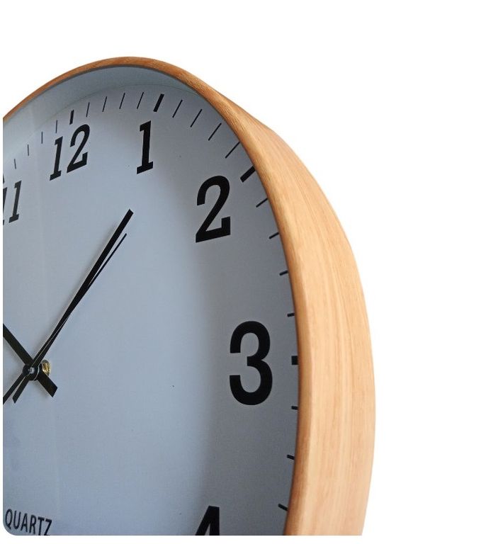Reloj de pared grande con estilo madera