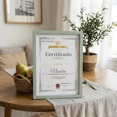 GENERICO - MARCO PARA CERTIFICADO COLOR VERDE 21 X 29.7