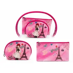 GENERICO - SET NECESER ESTUCHE CARTUCHERAS VIAJERO PARIS