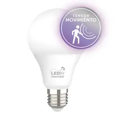 MACROTEL - Foco A60 con Sensor de Movimiento 7W Led By Macrotel