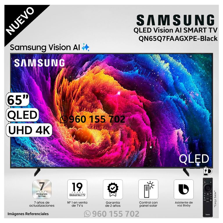 Televisor QLED 65 Visión AI Smart TV QN65Q7 - Modelo Nuevo