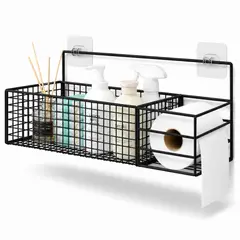 MINARI - Organizador Estante Cesta de Baño Cocina Multifuncional Negro 48C