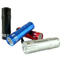 MACROTEL - Pack 4 Linternas 9 LED de Bolsillo Macrotel