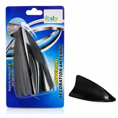 JET - Antena Aleta De Tiburon Decorativa Universal Negro