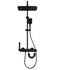 FRATELLI - DUCHA MULTIFUNCIONAL MODERNA SFNA 4 TECLAS C/ROCIADOR NEGRO