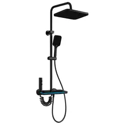 FRATELLI - DUCHA MULTI. MODERNA MAD 4 TECLAS C/ROCIADOR Y LED NEGRO