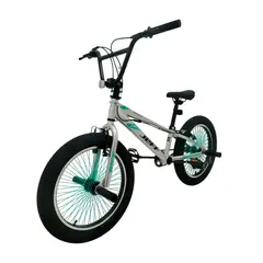JEFF BIKE - BICICLETA BMX ARO 20 LLANTAS KENDA Y GIRA 360° CON KIT PETS  MODELO NITRO COLOR PLOMO