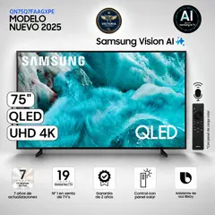 SAMSUNG - Televisor Samsung QLED 75" Pulg. Visión AI Smart TV QN75Q7FAAG - Nuevo 2025