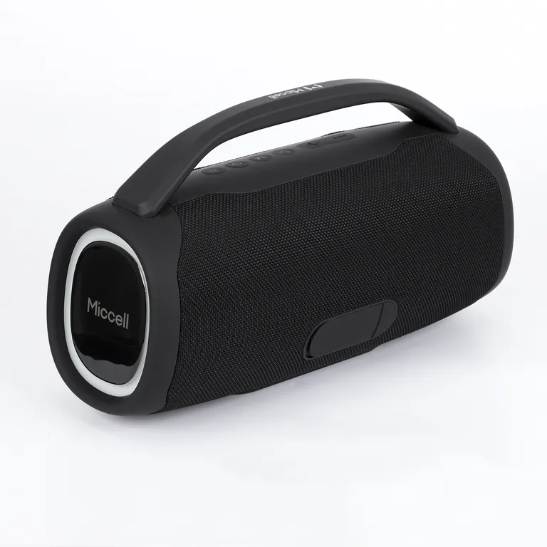 Miccell Parlante Bluetooth 80W Impermeable para Exterior con Micrófono y Luces LED
