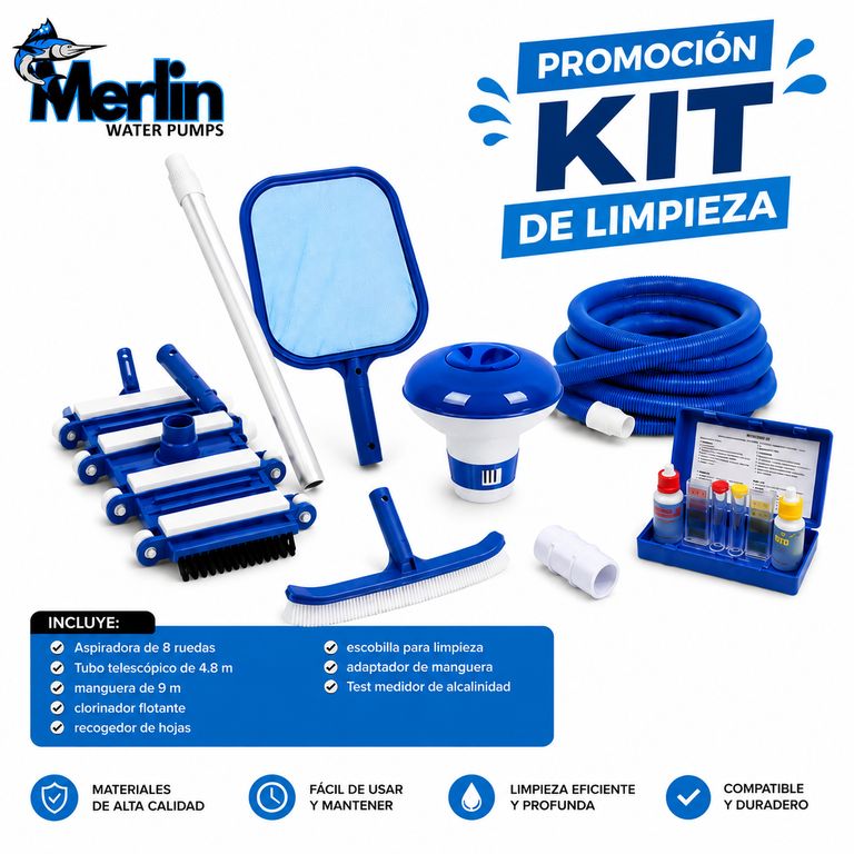 KIT DE LIMPIEZA PARA PISCINA