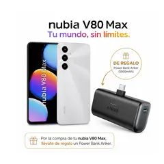 ZTE - ZTE NUBIA V80 MAX 8+12GB+256GB - PLATEADO + REGALO