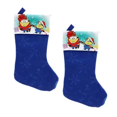 MINIONS - Packx2 Bota Navideña Minions - Azul - Azul - Talla única