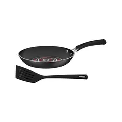 TRAMONTINA - Sartén de Aluminio Neocook Antiadherente 28 cm Negro + Espátula