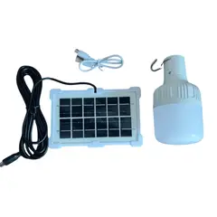 GENERICO - Foco Lampara LED Recargable Con Panel Solar