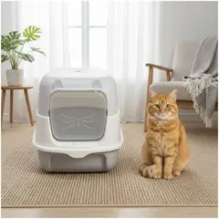 OEM - Arenero Cerrado para Gatos Reduce la Dispersión de Arena y Minimizar Olores