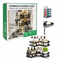 OEM - Organizador Esquinero De Baño Metal Negro