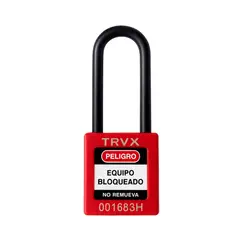 TRAVEX - Candado Dieléctrico 40 Arco Largo Rojo Travex