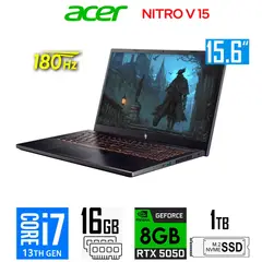 ACER - Laptop Acer Nitro V 15 intel core i7-13620h Nvidia 8gb RTX5050 Ram 16gb 1tb Ssd 15.6″ fhd 180Hz.