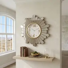 GENERICO - RELOJ DE ESPEJOS DORADO 48X48