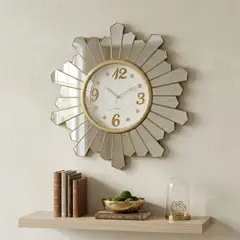 GENERICO - RELOJ DE ESPEJOS DORADO 48X48