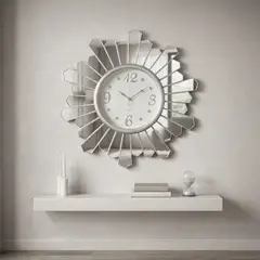 GENERICO - RELOJ DE ESPEJOS PLATEADO 48X48