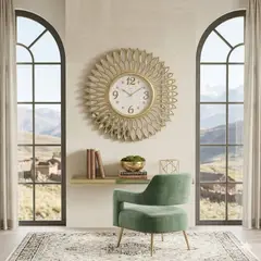 GENERICO - RELOJ CON ESPEJOS DORADO 44X44