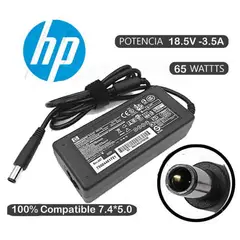 GENERICO - CARGADOR COMPATIBLE HP 185V 35A PTA AGUJA - 74×50 mm