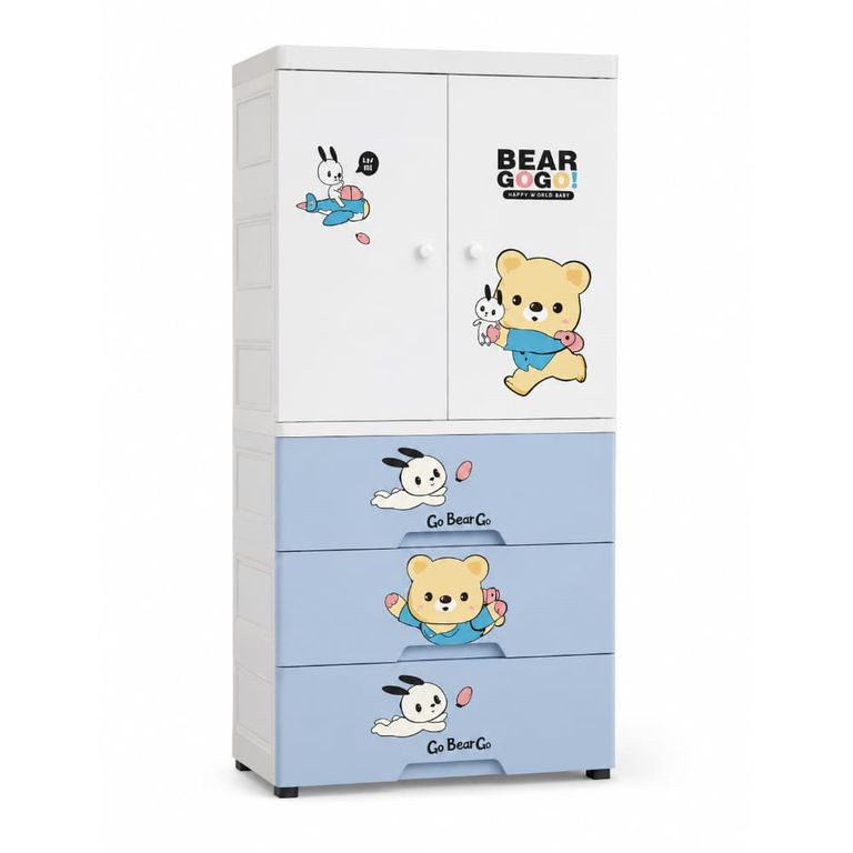 Ropero Infantil Kawai Organizador Cajonera Armario Multiusos Habitación Bebé Niño Grande 101845