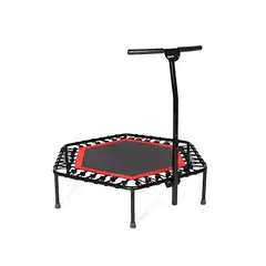 NEO DIGITAL - Trampolin saltarin 110cm entrenamiento fitness hexagonal con parante EB046