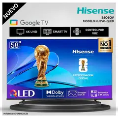 Hisense - Televisor Hisense 58 Pulg QLED UHD 4K 58Q6QV - Modelo Nuevo