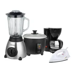Imaco - Cuatri-combo licuadora + olla + cafetera + plancha Imaco