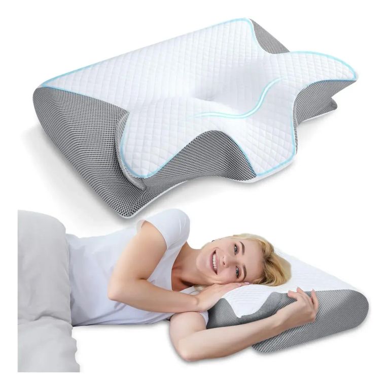 Almohada Cervical De Espuma Viscoelástica Hanma Blanco