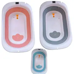 GENERICO - BAÑERA PLEGABLE COLOR PLOMO NO LED