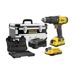 STANLEY - Taladro Percutor 1/2 20v Inc 2 Bat Y Carg + 50 Pz Stanley