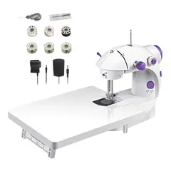 GENERICO - Maquina De Coser Electronica Portatil Pedal Con Mesa Soporte Morada