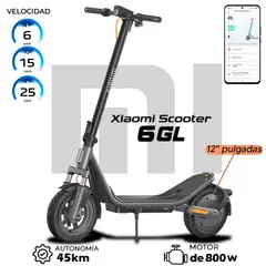XIAOMI - Scooter Electrico Xiaomi 6 25km/h, 800W