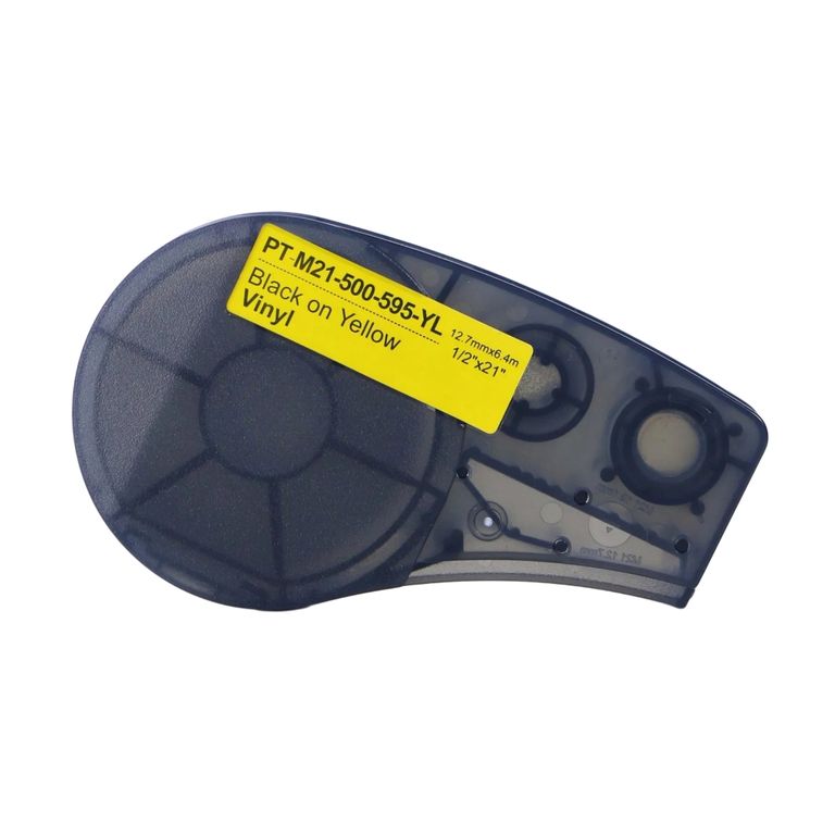 Cinta Brady PT-M21-500-595-YL-BK Negro sobre amarillo compatible M210