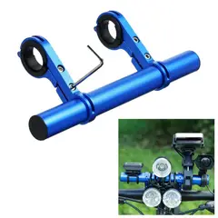 JET - SOPORTE DE ALUMINIO AZUL PARA TIMON DE BICICLETA - MOTO DOBLE BASE 20.2CM