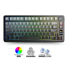 AULA - Teclado Aula S75 Pro Inalámbrico Inglés, Negro degradado Switch Seiya