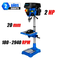 KAILI - Taladro de Columna Perforadora Industrial Kaili KL843 32mm 2HP con Láser Guía y Luz LED