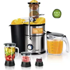 RAFF - Extractor de Jugos Eléctrico Multifuncional 4 en 1 RAF R.2806