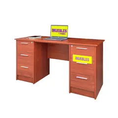 TEMEL - Escritorio Gerencial Doble Cajonera Cedro Modelo ALTI