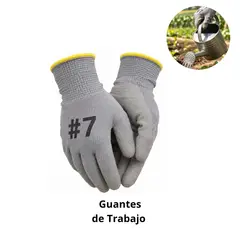GUANTE - Guantes Para Todo Tipo de Trabajo T7 Gris x 12pares