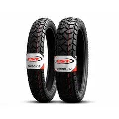 CST - PAR LLANTAS DE MOTO CST 110-90-17 y 90-90-19 DOBLE PROPOSITO