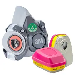 3M - Pack 3M Respirador 6200 + Cartucho 60923 Mixto C/ Filtro Inc - Protección Respiratoria